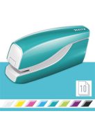 Tűzőgép, elektromos, No.10, 10 lap, LEITZ "Wow", jégkék (E55661051)