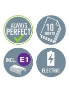 Tűzőgép, elektromos, No.10, 10 lap, LEITZ "Wow", jégkék (E55661051)