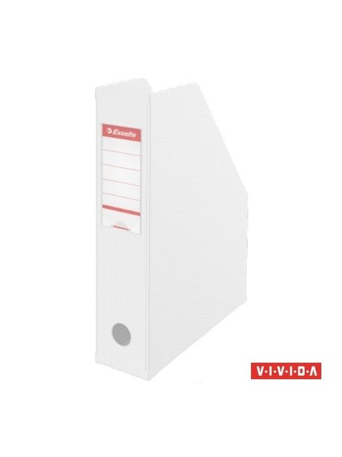 Iratpapucs, PVC/karton, 70 mm, összehajtható, ESSELTE, Vivida fehér (E56000)