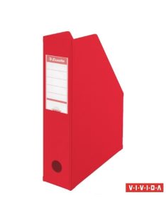   Iratpapucs, PVC/karton, 70 mm, összehajtható, ESSELTE, Vivida piros (E56003)