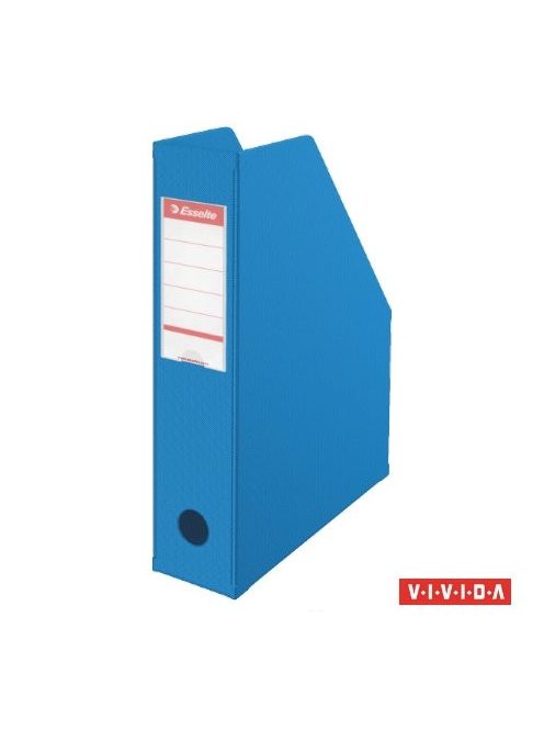 Iratpapucs, PVC/karton, 70 mm, összehajtható, ESSELTE, Vivida kék (E56005)