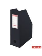 Iratpapucs, PVC/karton, 100 mm, összehajtható, ESSELTE, Vivida fekete (E56077)