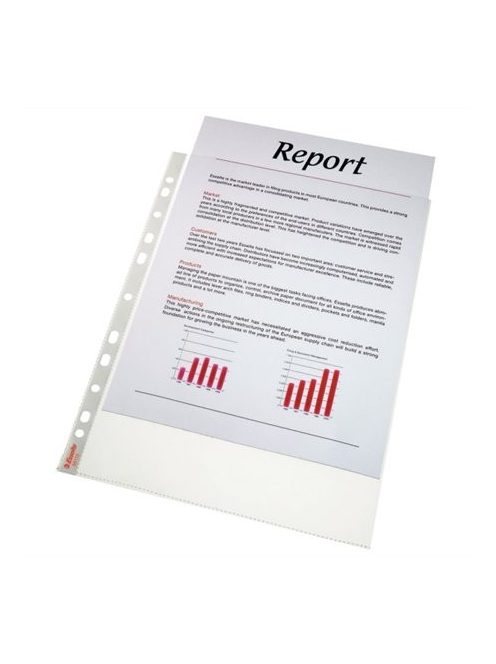 Genotherm, lefűzhető, A4, 75 mikron, víztiszta felület, ESSELTE "Luxus" (E56113)