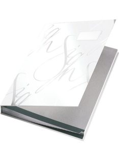   Aláírókönyv, A4, 18 részes, karton, LEITZ "Design", fehér (E57450001)