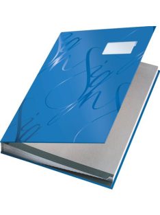   Aláírókönyv, A4, 18 részes, karton, LEITZ "Design", kék (E57450035)