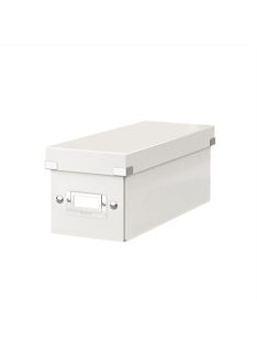  CD tároló doboz, lakkfényű, LEITZ "Click&Store", fehér (E60410001)