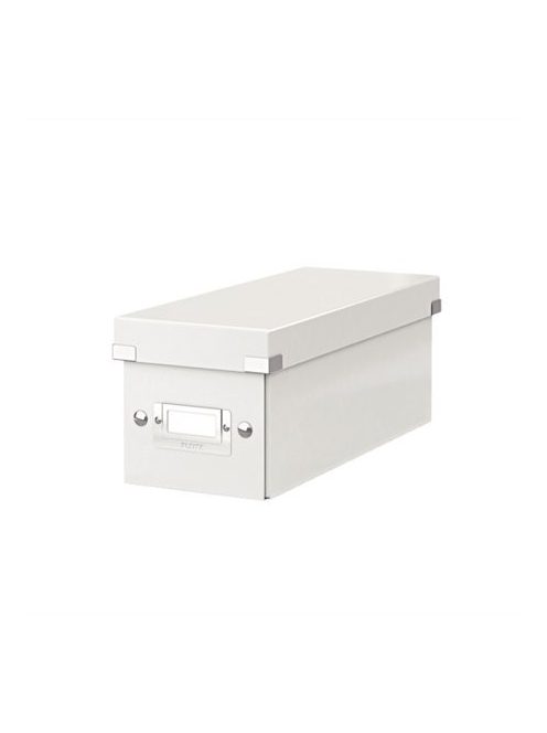 CD tároló doboz, lakkfényű, LEITZ "Click&Store", fehér (E60410001)