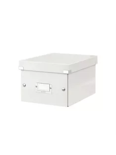   Irattároló doboz, A5, lakkfényű, LEITZ "Click&Store", fehér (E60430001)