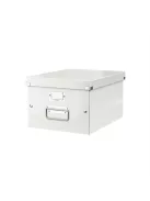 Irattároló doboz, A4, lakkfényű, LEITZ "Click&Store", fehér (E60440001)