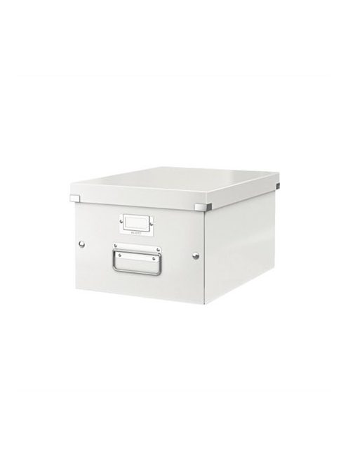Irattároló doboz, A4, lakkfényű, LEITZ "Click&Store", fehér (E60440001)