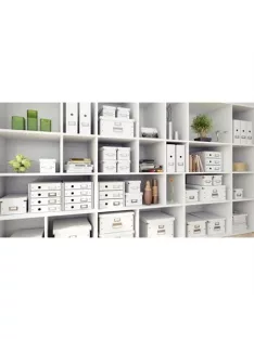   Irattároló doboz, A4, lakkfényű, LEITZ "Click&Store", fehér (E60440001)
