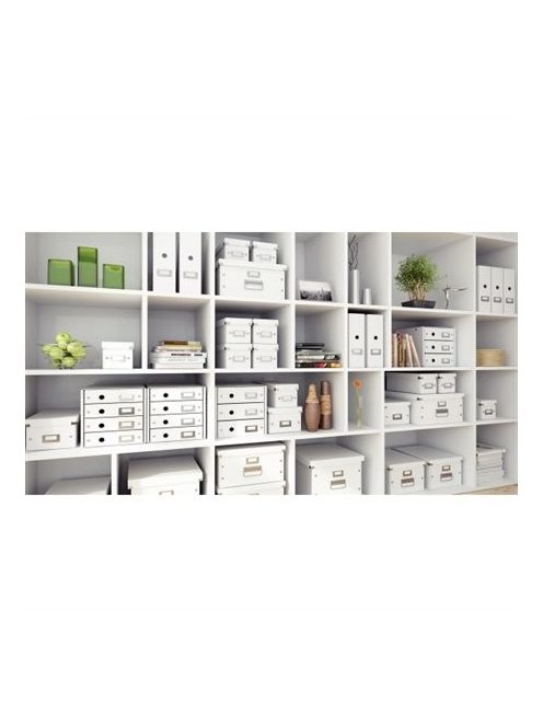 Irattároló doboz, A4, lakkfényű, LEITZ "Click&Store", fehér (E60440001)