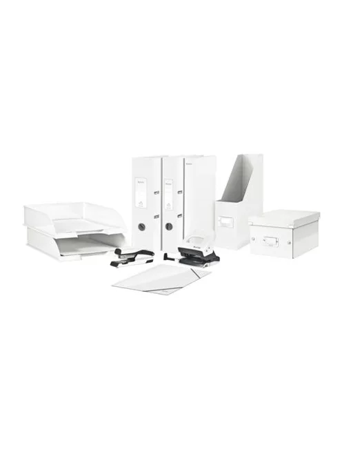 Irattároló doboz, A4, lakkfényű, LEITZ "Click&Store", fehér (E60440001)