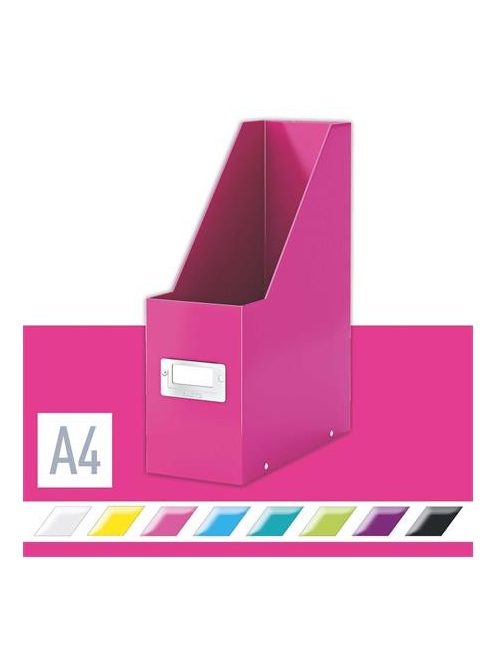 Iratpapucs, PP/karton, 95 mm, LEITZ "Click&Store", rózsaszín (E60470023)