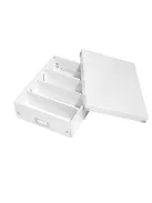 Tárolódoboz, rendszerező, laminált karton, M méret, LEITZ "Click&Store", fehér (E60580001)