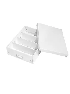   Tárolódoboz, rendszerező, laminált karton, M méret, LEITZ "Click&Store", fehér (E60580001)