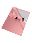 Genotherm, "L", A4, 105 mikron, narancsos felület, ESSELTE "Standard", piros (E60833)