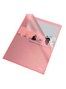   Genotherm, "L", A4, 105 mikron, narancsos felület, ESSELTE "Standard", piros (E60833)