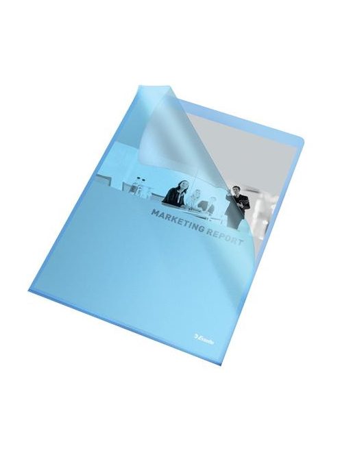 Genotherm, "L", A4, 105 mikron, narancsos felület, ESSELTE "Standard", kék (E60834)