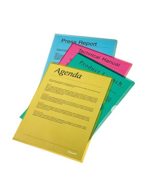 Genotherm, "L", A4, 105 mikron, narancsos felület, ESSELTE "Standard", kék (E60834)