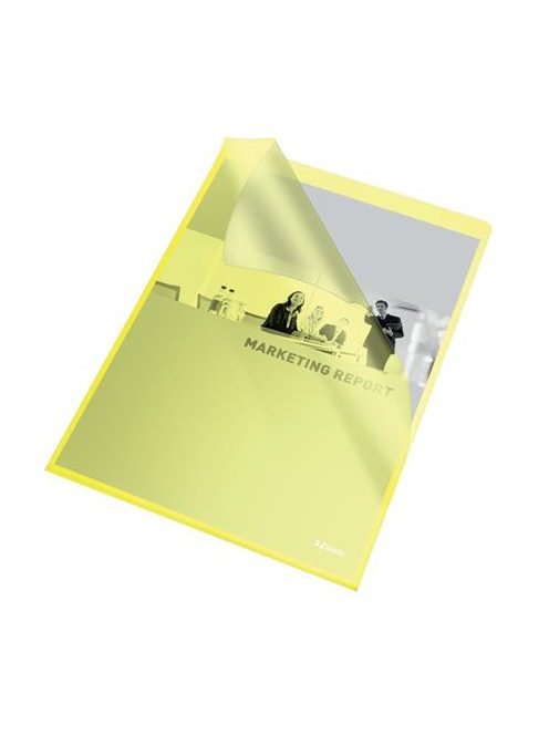 Genotherm, "L", A4, 105 mikron, narancsos felület, ESSELTE "Standard", sárga (E60836)