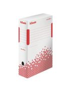 Archiválódoboz, A4, 100 mm, újrahasznosított karton, ESSELTE "Speedbox", fehér (E623908)