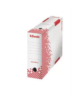   Archiválódoboz, A4, 100 mm, újrahasznosított karton, ESSELTE "Speedbox", fehér (E623908)