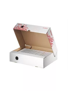   Archiválódoboz, A4, 80 mm, újrahasznosított karton, felfelé nyíló, ESSELTE "Speedbox", fehér (E623910)