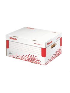   Archiválókonténer, S méret, újrahasznosított karton, ESSELTE "Speedbox", fehér (E623911)