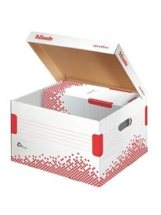   Archiváló konténer, M méret, újrahasznosított karton, ESSELTE "Speedbox", fehér (E623912) (E623912)