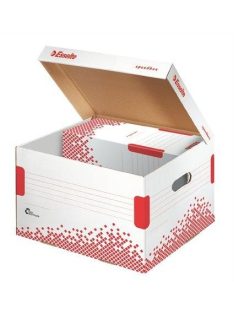   Archiváló konténer, M méret, újrahasznosított karton, ESSELTE "Speedbox", fehér (E623912) (E623912)