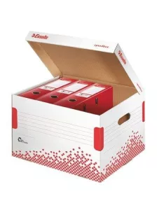  Archiválókonténer, újrahasznosított karton, felfelé nyíló, ESSELTE "Speedbox", fehér (E623914)