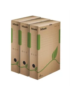   Archiválódoboz, A4, 80 mm, újrahasznosított karton, ESSELTE "Eco", barna (E623916)