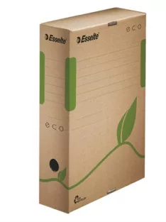   Archiválódoboz, A4, 80 mm, újrahasznosított karton, ESSELTE "Eco", barna (E623916)