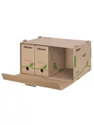 Archiválókonténer, újrahasznosított karton, előre nyíló, ESSELTE "Eco", barna (E623919)