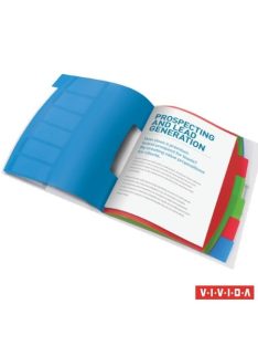   Előrendező, A4, 6 részes, műanyag, ESSELTE "Vivida", áttetsző (E624029)