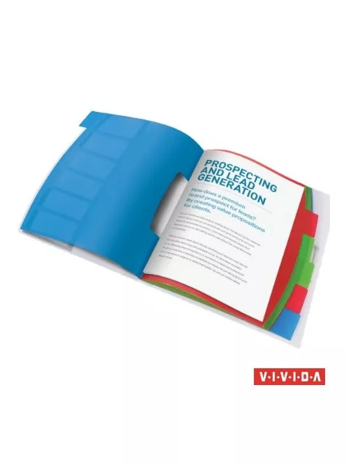 Előrendező, A4, 6 részes, műanyag, ESSELTE "Vivida", áttetsző (E624029)