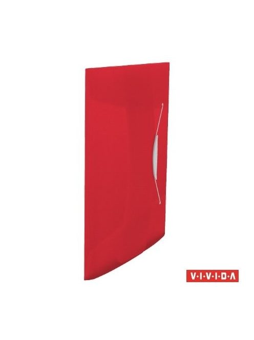 Gumis mappa, 15 mm, PP, A4, ESSELTE "Vivida", piros (E624042)