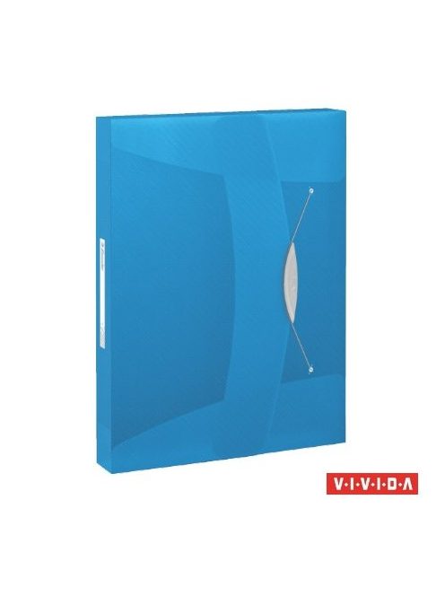 Gumis mappa, 40 mm, PP, A4, ESSELTE "Vivida Jumbo", Vivida kék (E624047)