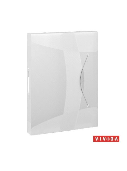 Gumis mappa, 40 mm, PP, A4, ESSELTE "Vivida Jumbo", Vivida fehér (E624050)