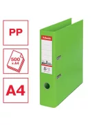 Iratrendező, 75 mm, A4, PP, élvédő sínnel, ESSELTE "Standard", Vivida zöld (E624069)
