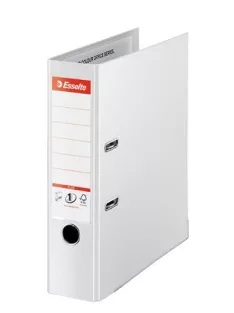   Iratrendező, 80 mm, A4, PP, élvédő sínnel, ESSELTE "Standard Plus", Vivida fehér (E624075)