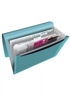   Harmonikamappa, A4, PP, 6 rekeszes, ESSELTE "Colour'Breeze", kék (E626252)