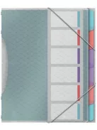 Előrendező, A4, 6 részes, műanyag, ESSELTE "Colour’Breeze", áttetsző (E626255)