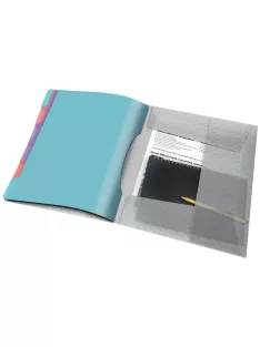   Előrendező, A4, 6 részes, műanyag, ESSELTE "Colour’Breeze", áttetsző (E626255)