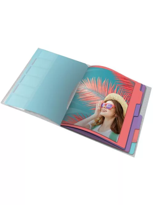 Előrendező, A4, 6 részes, műanyag, ESSELTE "Colour’Breeze", áttetsző (E626255)