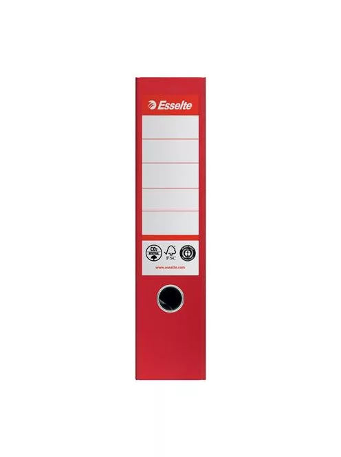 Iratrendező, 75 mm, A4, Co2-semleges, élvédő sínnel, ESSELTE "No.1", piros (E627568)