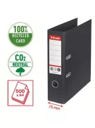 Iratrendező, 75 mm, A4, Co2-semleges, élvédő sínnel, ESSELTE "No.1", fekete (E627569)