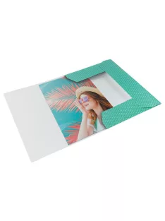   Gumis mappa, karton, A4, ESSELTE "Colour'Breeze", zöld (E628493)