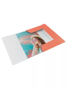   Gumis mappa, karton, A4, ESSELTE "Colour'Breeze", korall (E628494)